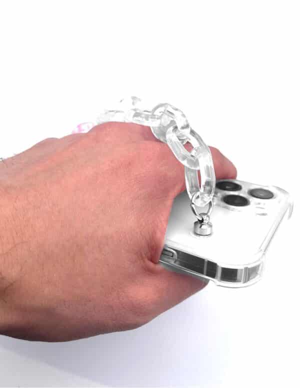 Funda Silicona Gris Reforzada con Cadena - Imagen 2