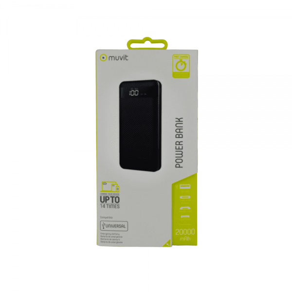 Power Bank Muvit 20000 mAh 3 USB(2A+2A+3A)+ 1 Tipo C PD - Imagen 2