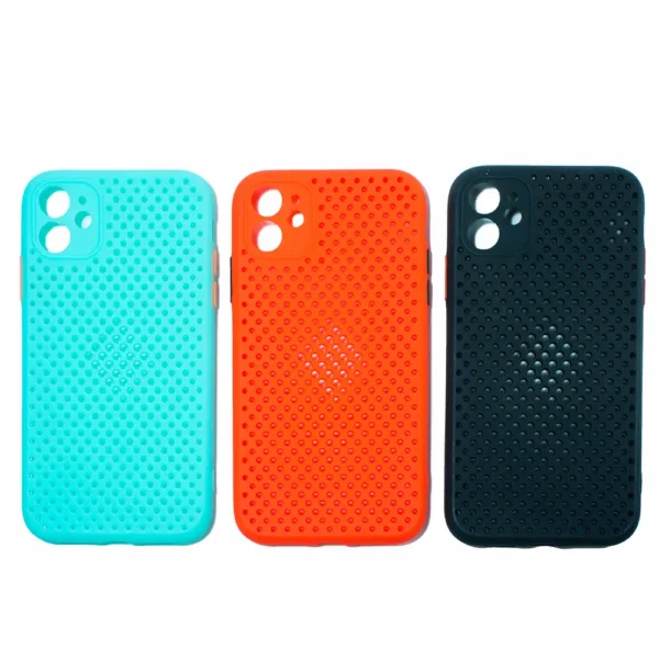 Fundas iPhone con Agujeros para Disipar el Calor en Colores Mandarina, Obsidiana y Turquesa