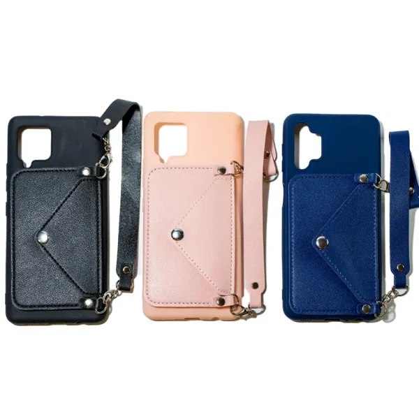 Fundas con Bolsillo Alex Movilex en Azul Marino, Negro y Rosa para Samsung A42