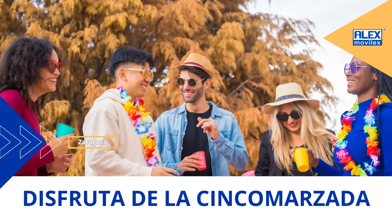 Festividad Cincomarzada en Zaragoza con productos de Alex Movilex