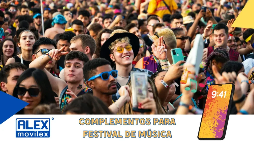 Accesorios para festival de música en verano con acampada