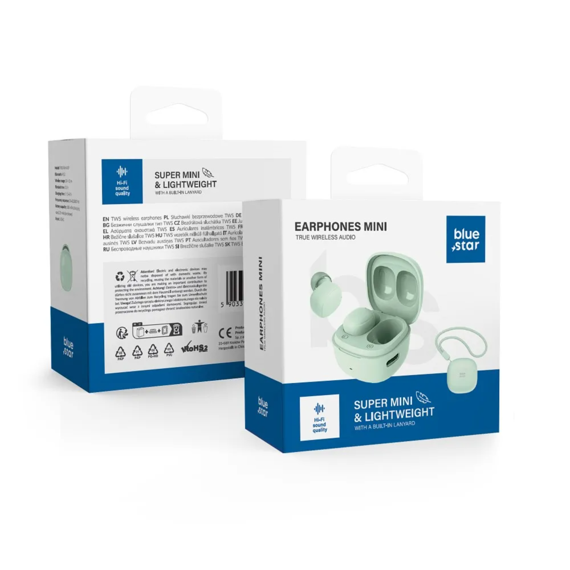 BLUE STAR TWS MINI A19 VERDES AURICULARES INALAMBRICOS - Imagen 4