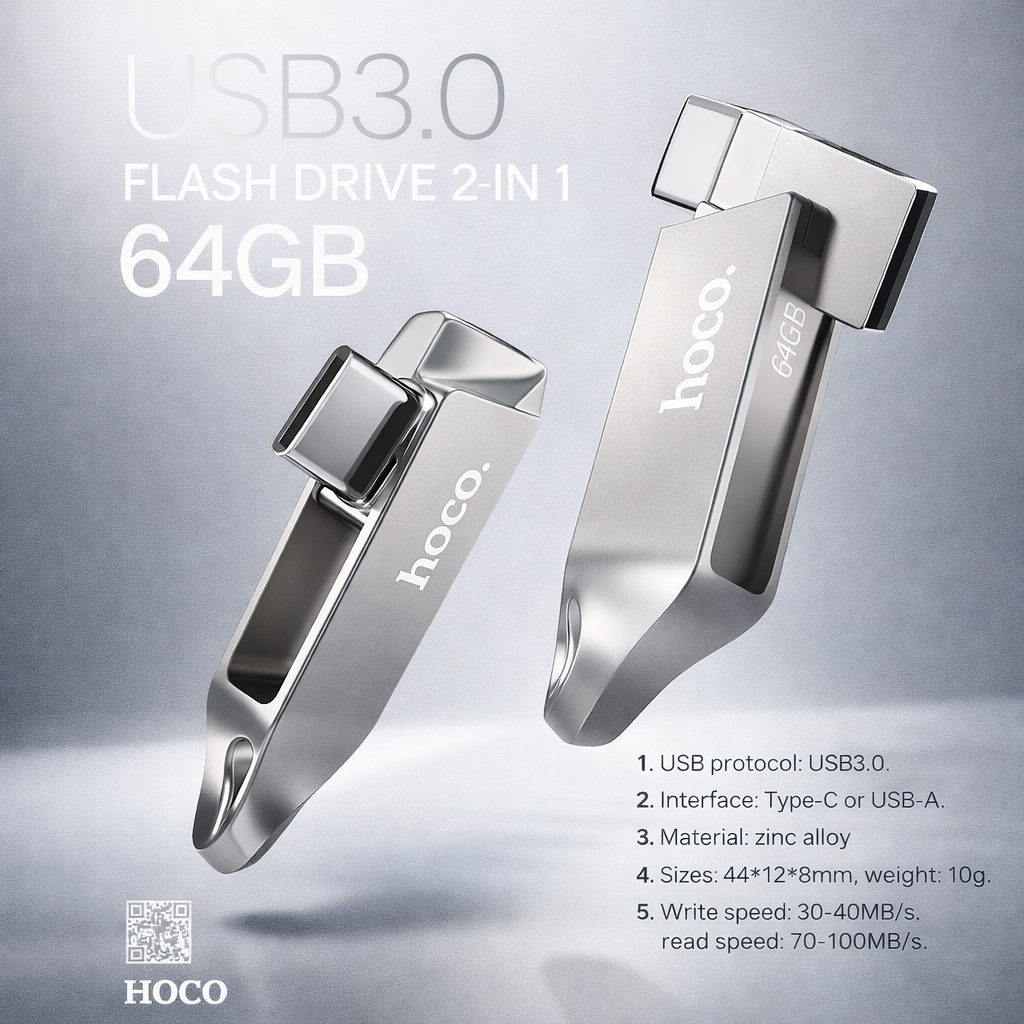 USB HOCO UD8 Smart 3.0 – USB-A / Type-C (64GB)