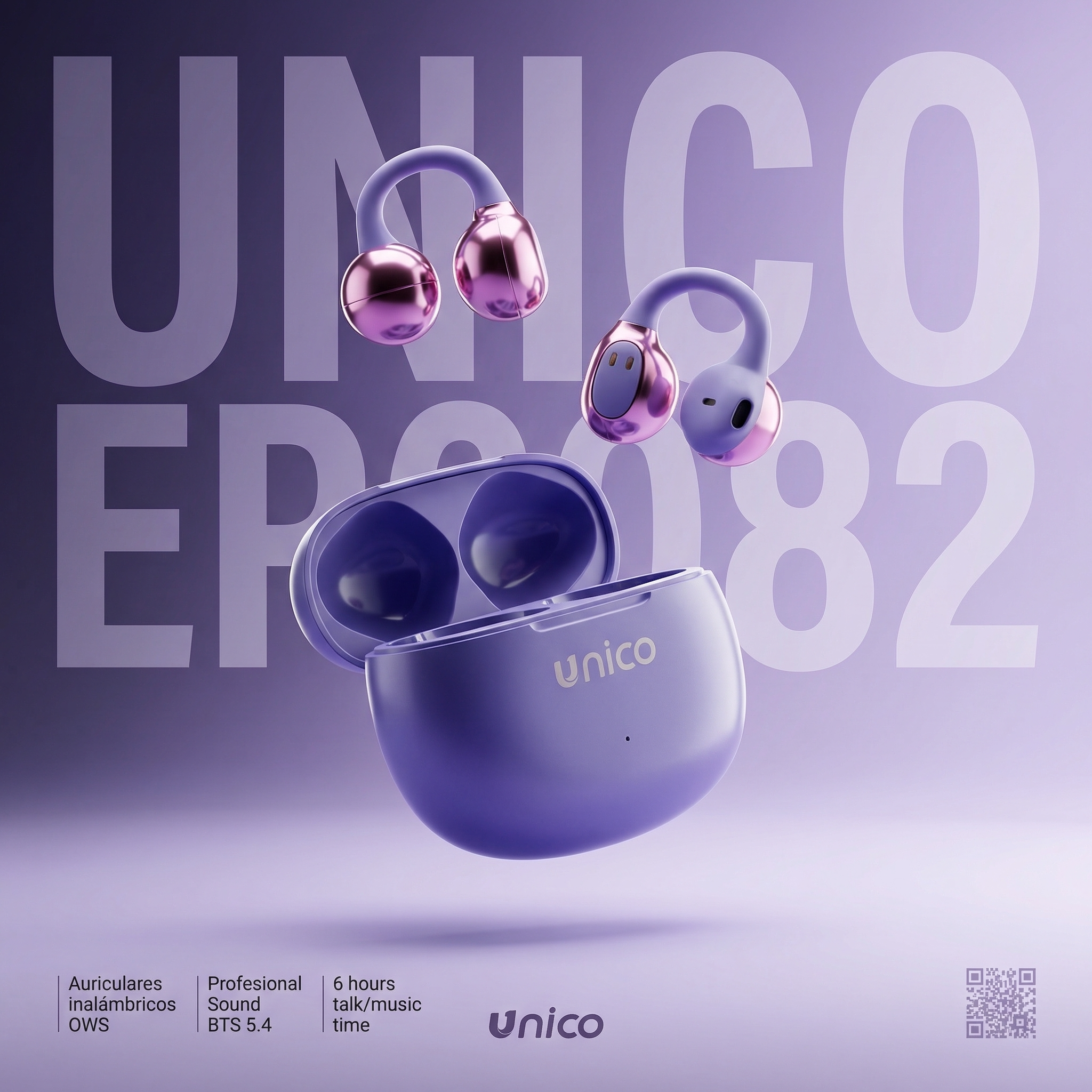 UNICO - EP6082 Open Ear Wireless Headphones