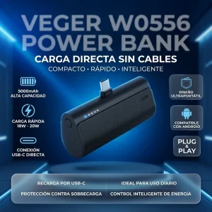 POWER BANK PLUGON-C VEGER W0556