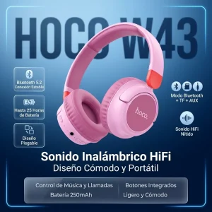 HOCO W 43 ROSADO AURICULARES INALAMBRICOS